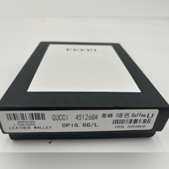 *SOLD*  GUCCI Bifold Bee Print Canvas Leather Wallet, #451368 - Picture 14 of 16